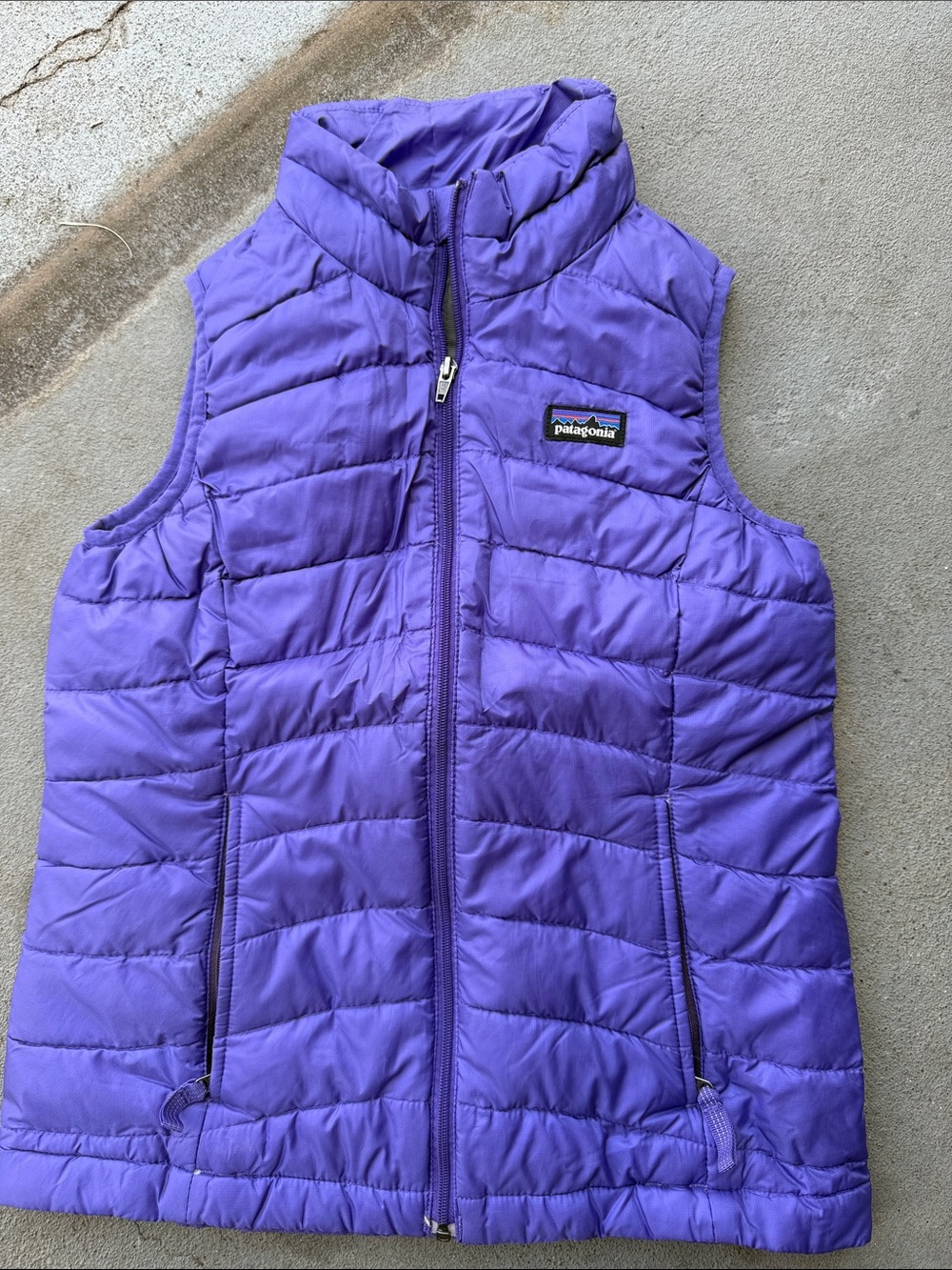 Patagonia Violet Quilted Down-Style Vest size s